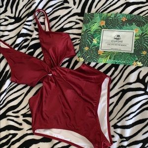 Red one-piece bathing suit - brand new!
